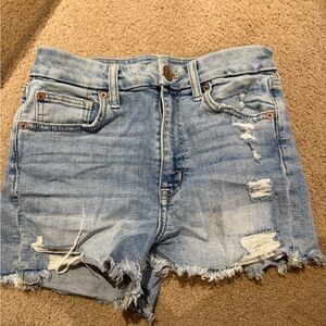 Distressed Denim Shorts